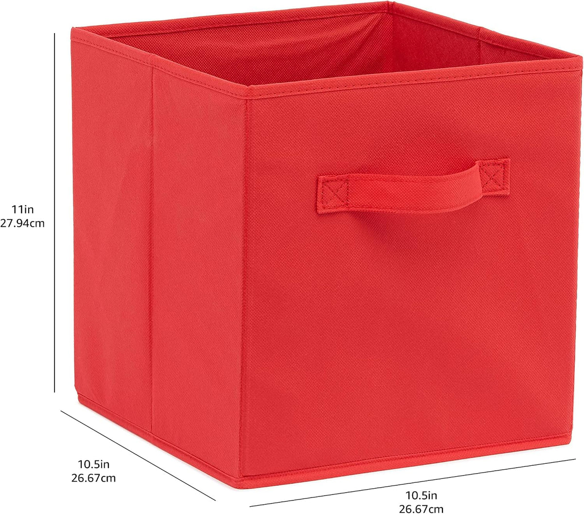 Collapsible Fabric Storage Cube Bins Organizer with Handles for Organization and Organizing Solution, 13"x13"x13", Beige, 6-Pack