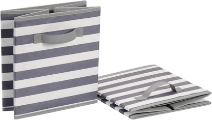Collapsible Fabric Storage Cube Bins Organizer with Handles for Organization and Organizing Solution, 13"x13"x13", Beige, 6-Pack