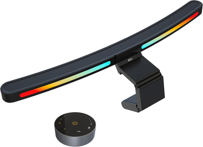 Curved Monitor Light Bar with Wireless Remote,Monitor Auto-Dimming and Camera Base,Applicable to All Screens. No Screen Glare,for Home Office