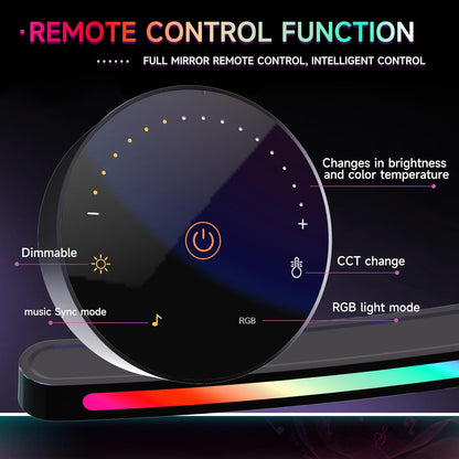 Curved Monitor Light Bar with Wireless Remote,Monitor Auto-Dimming and Camera Base,Applicable to All Screens. No Screen Glare,for Home Office