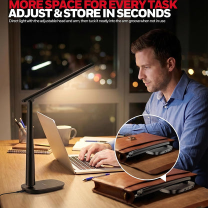 Honeywell LED Desk Lamp for Home Office Eye-Caring Dimmable Reading Light