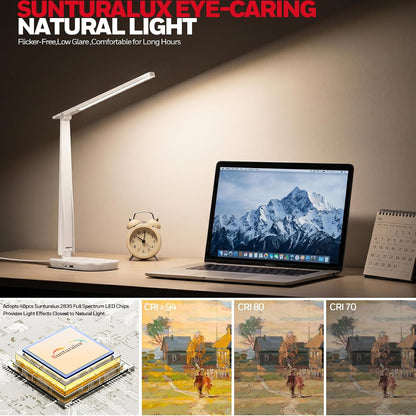 Honeywell LED Desk Lamp for Home Office Eye-Caring Dimmable Reading Light