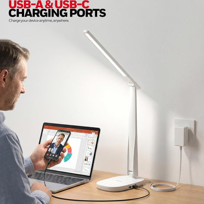 Honeywell LED Desk Lamp for Home Office Eye-Caring Dimmable Reading Light