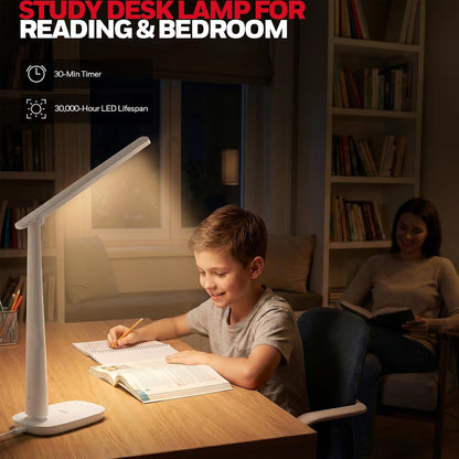 Honeywell LED Desk Lamp for Home Office Eye-Caring Dimmable Reading Light