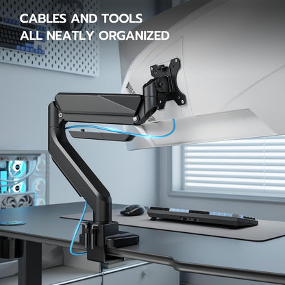 Heavy Duty Single Monitor Mount for 13"-49" Curved Screens, Black
