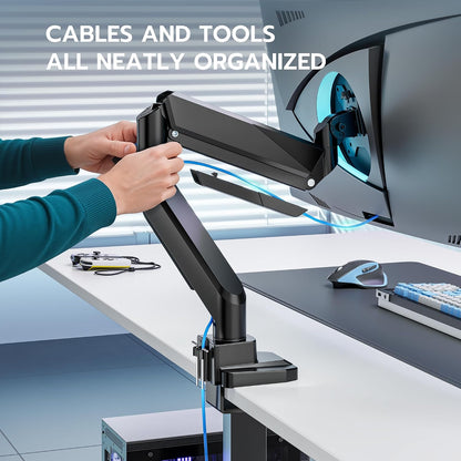Heavy Duty Single Monitor Mount for 13"-49" Curved Screens, Black