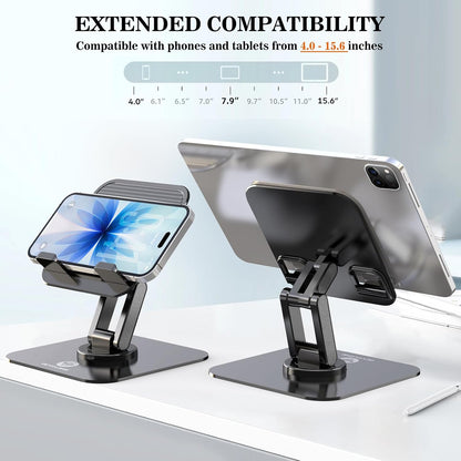 iPad Stand, 360° Rotating iPad Tablet Stand Holder for Desk, Black