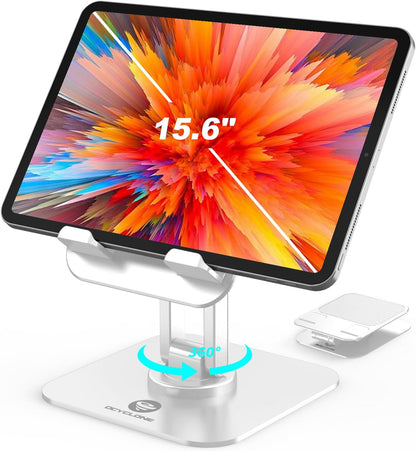 iPad Stand, 360° Rotating iPad Tablet Stand Holder for Desk, Black