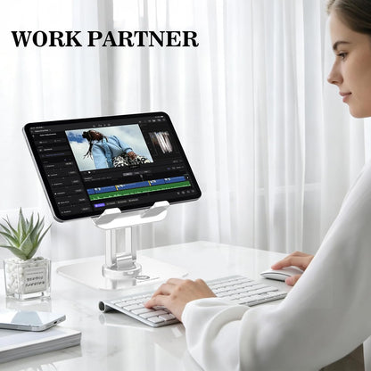 iPad Stand, 360° Rotating iPad Tablet Stand Holder for Desk, Black