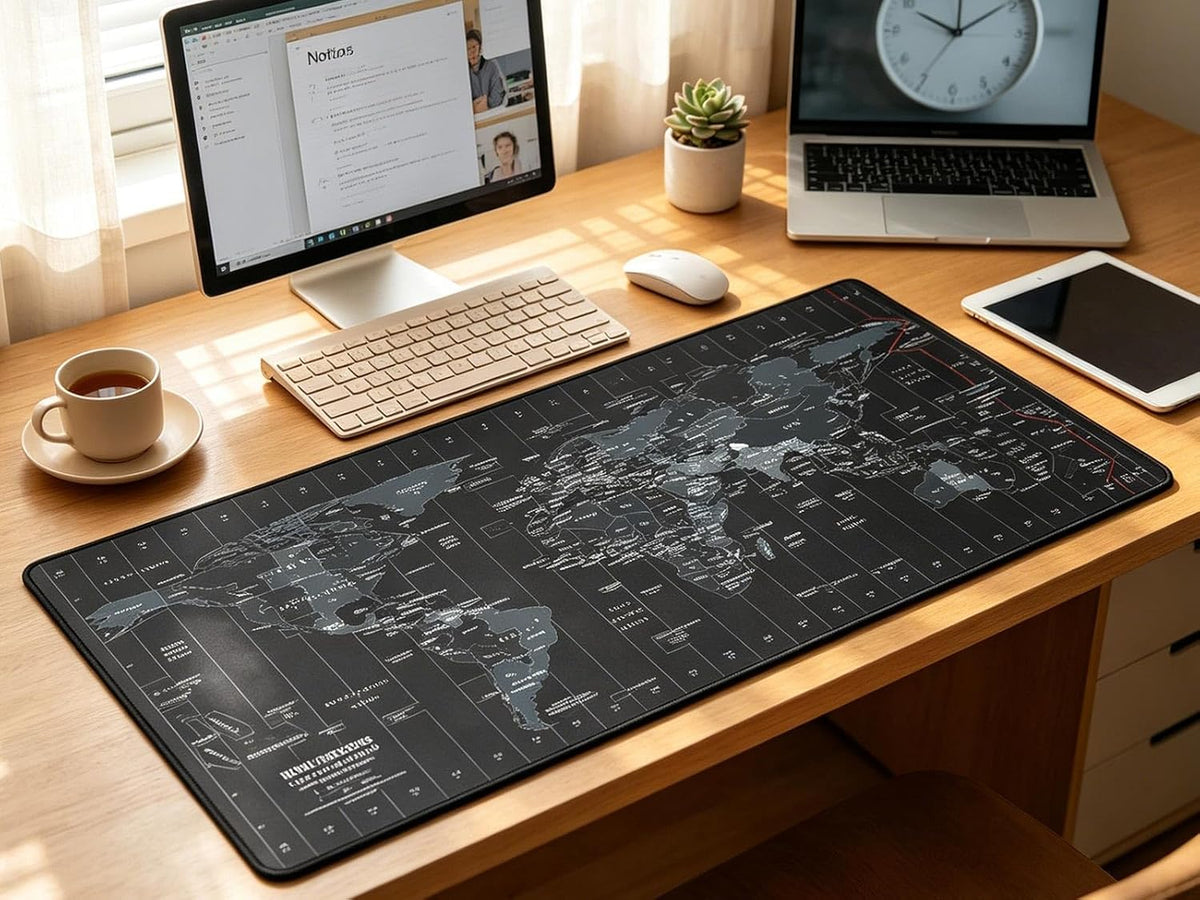 Large Gaming Mouse Pad, Extended XXL Desk Mat 35.4×15.7 Inches Map