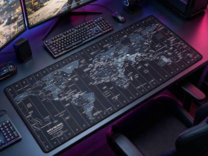 Large Gaming Mouse Pad, Extended XXL Desk Mat 35.4×15.7 Inches Map