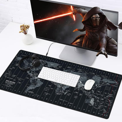 Large Gaming Mouse Pad, Extended XXL Desk Mat 35.4×15.7 Inches Map