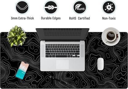 Large Gaming Mouse Pad, Extended XXL Desk Mat 35.4×15.7 Inches Map