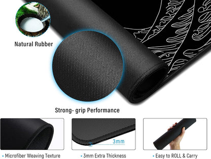 Large Gaming Mouse Pad, Extended XXL Desk Mat 35.4×15.7 Inches Map