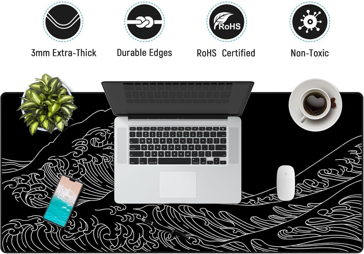 Large Gaming Mouse Pad, Extended XXL Desk Mat 35.4×15.7 Inches Map