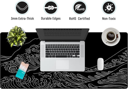 Large Gaming Mouse Pad, Extended XXL Desk Mat 35.4×15.7 Inches Map