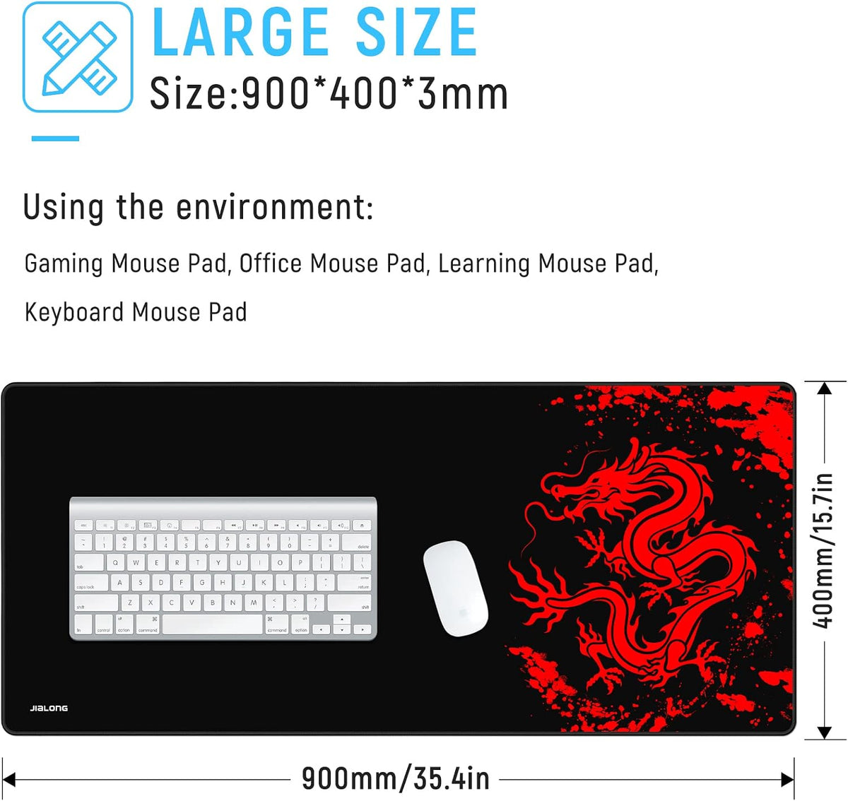 Large Gaming Mouse Pad, Extended XXL Desk Mat 35.4×15.7 Inches Map
