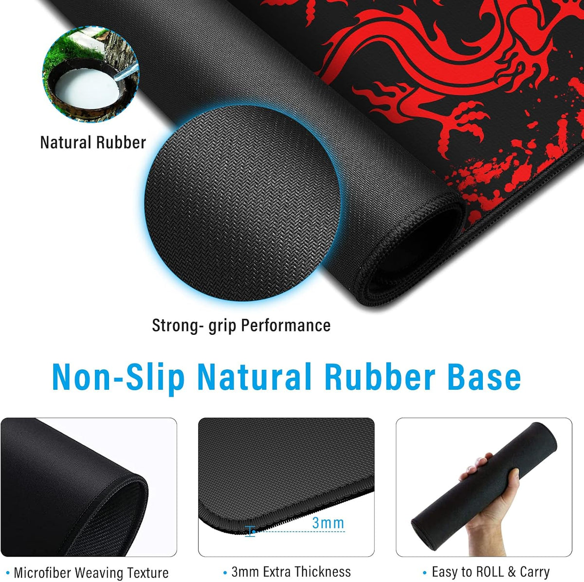 Large Gaming Mouse Pad, Extended XXL Desk Mat 35.4×15.7 Inches Map