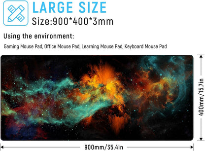 Large Gaming Mouse Pad, Extended XXL Desk Mat 35.4×15.7 Inches Map