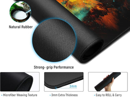 Large Gaming Mouse Pad, Extended XXL Desk Mat 35.4×15.7 Inches Map