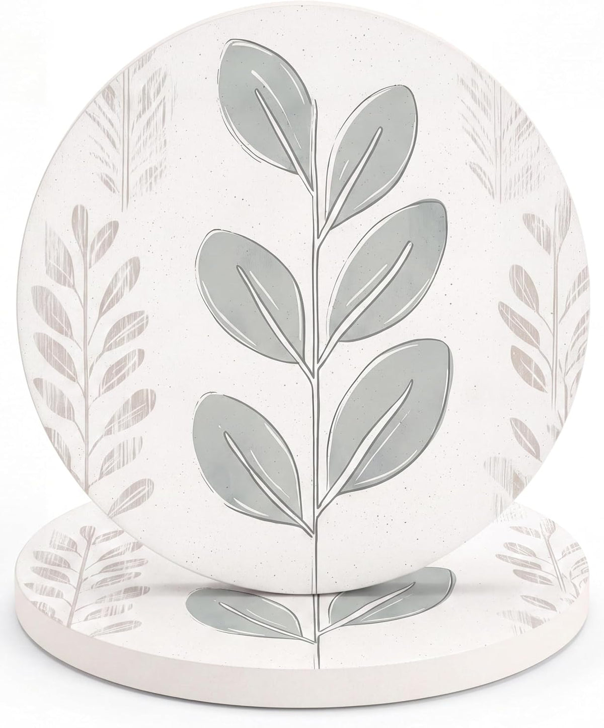 Ceramic Coasters Set of 4 – Absorbent Stone Drink Coasters with Holder, Non-Slip Cork Backing, Modern Marble Look Coasters for Coffee Table, Desk & Home Decor