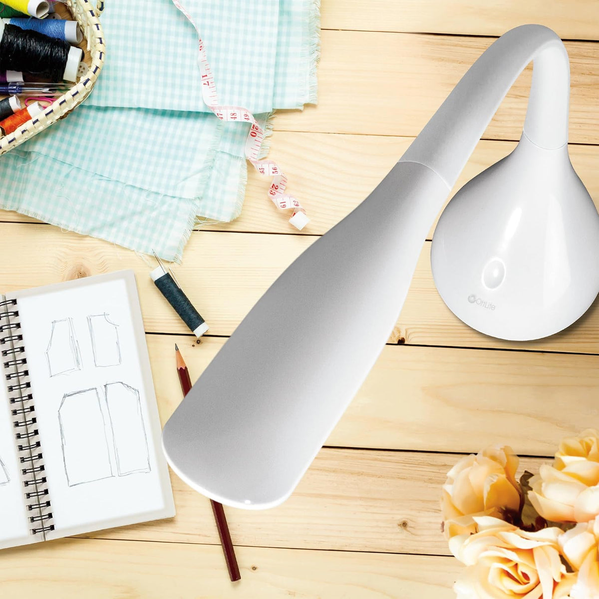 Creative Curves LED Desk Lamp, White