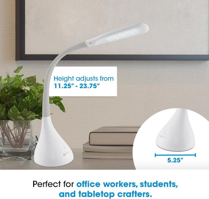 Creative Curves LED Desk Lamp, White