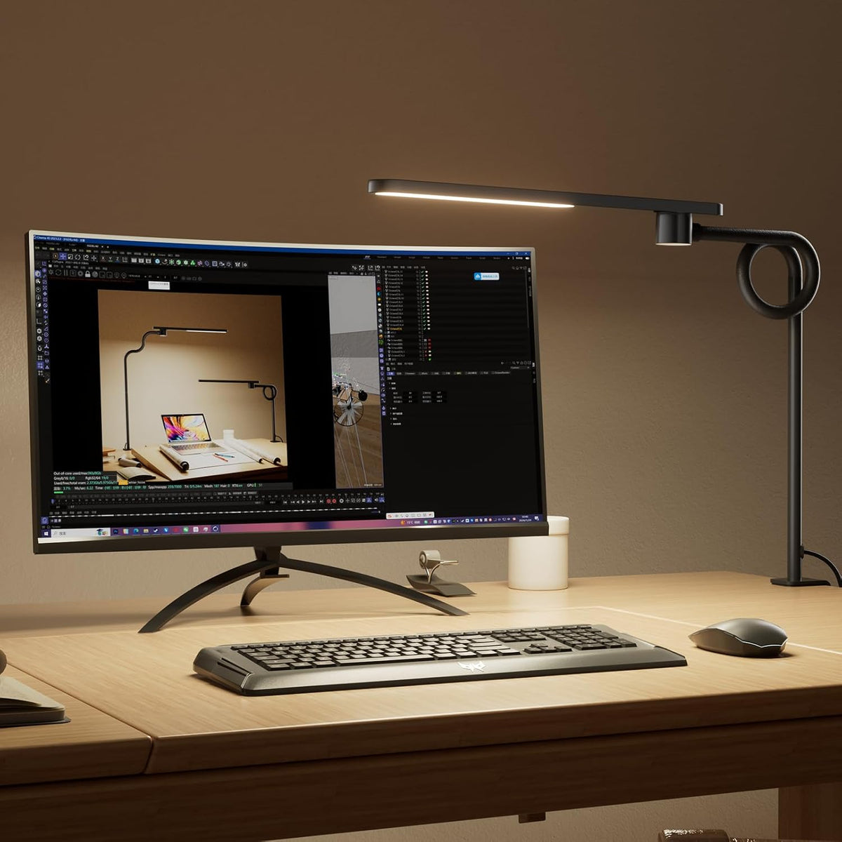 Honeywell HJ2 Clip On LED Desk Lamp with Clamp, Adjustable Reading Light