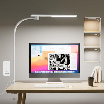 Honeywell HJ2 Clip On LED Desk Lamp with Clamp, Adjustable Reading Light