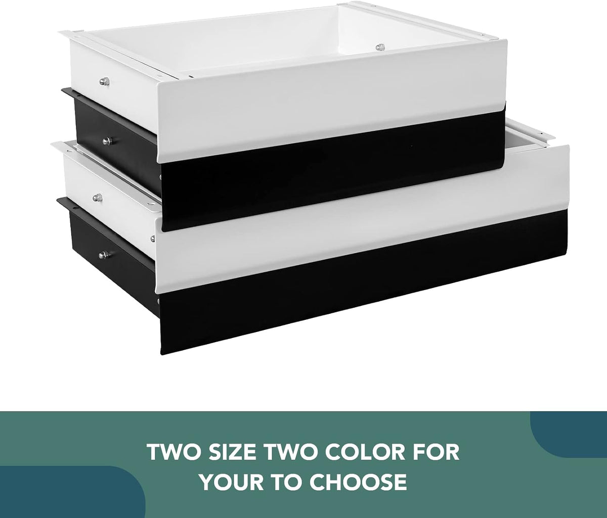 Under Desk Drawer, Steel Drawer for Desk Slide-out, Under table Mounted Drawer, Standing Workstation Storage Attachment for Office Home - 17.7” Width, White
