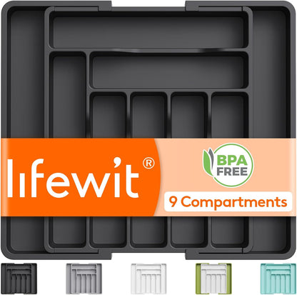 Expandable Silverware Drawer Organizer, Kitchen Utensil Tray