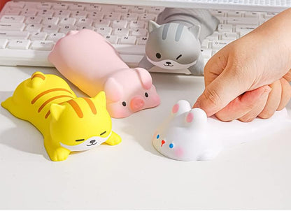 Cityhermit Cute Wrist Rest Support for Mouse Keyboard Computer Elbow Pad Arm Rest for Desk Ergonomic Kawaii Office Supplies Slow Rising PU Mouse Pad Cat