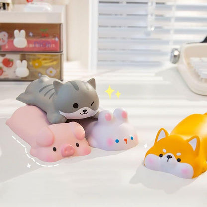 Cityhermit Cute Wrist Rest Support for Mouse Keyboard Computer Elbow Pad Arm Rest for Desk Ergonomic Kawaii Office Supplies Slow Rising PU Mouse Pad Cat