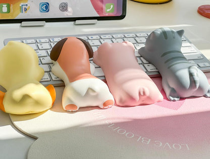 Cityhermit Cute Wrist Rest Support for Mouse Keyboard Computer Elbow Pad Arm Rest for Desk Ergonomic Kawaii Office Supplies Slow Rising PU Mouse Pad Cat