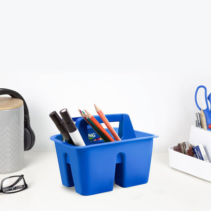 Mini Classroom Caddy, Multipurpose Classroom Organizer with Handle, Teal, 12-Pack (01065U12C)