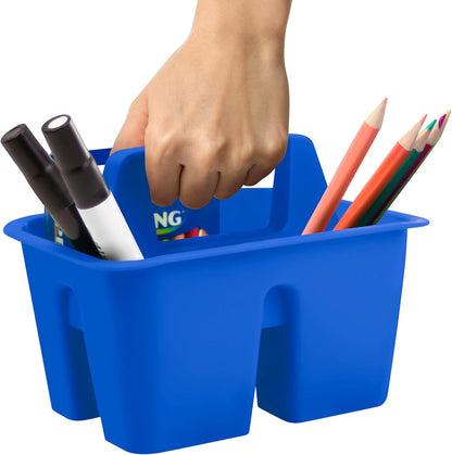 Mini Classroom Caddy, Multipurpose Classroom Organizer with Handle, Teal, 12-Pack (01065U12C)