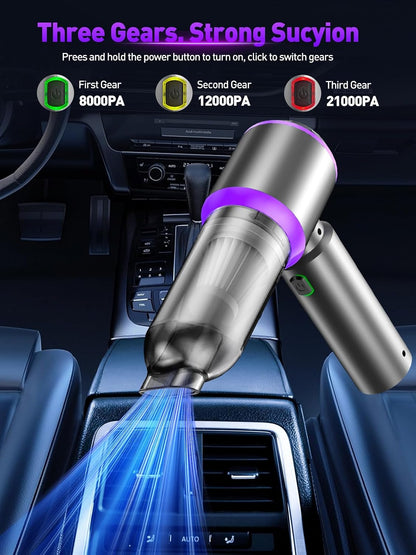 Vacuum/Air Duster Super Power Mini Car Vacuum Cleaner 4-in-1 air Blower Gun