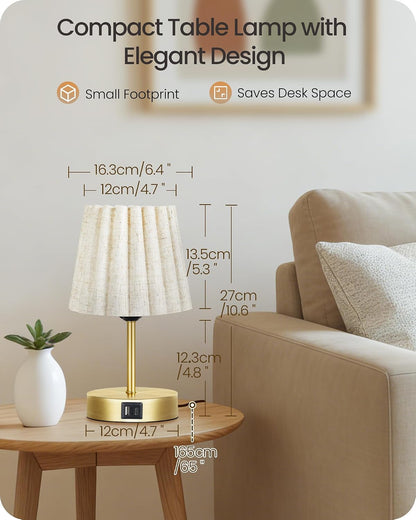 Small Bedside Table Lamp, Dimmable Table Lamp with 3 Adjustable Color Temperatures, Nightstand Lamp with a Dimmable Bulb, E26 Base, for Bedroom, Study, Desk, Green and Black J15TL05