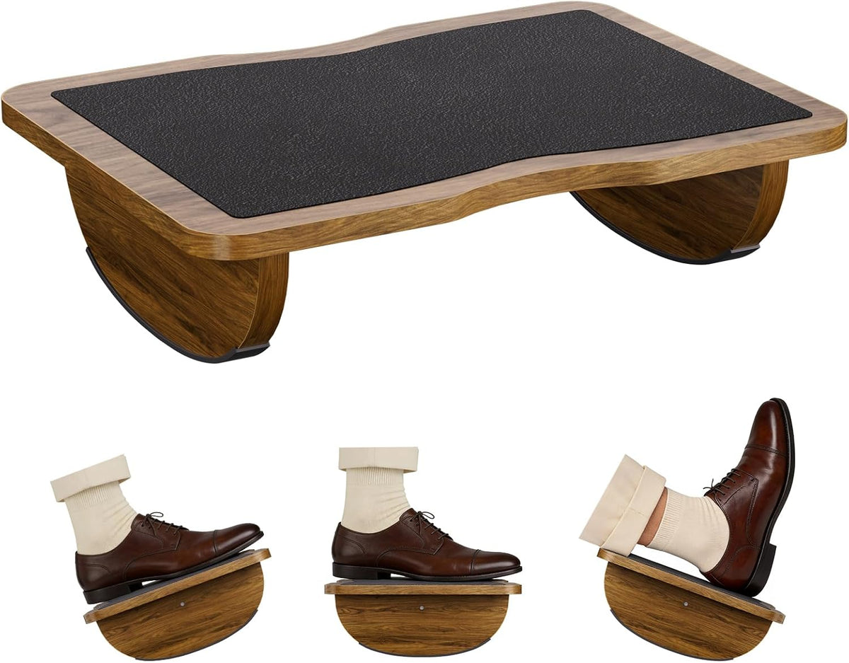 Ergonomic Wooden Foot Rest for Under Desk at Work