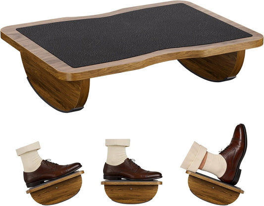 Ergonomic Wooden Foot Rest for Under Desk at Work