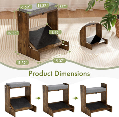 Ergonomic Wooden Foot Rest for Under Desk at Work
