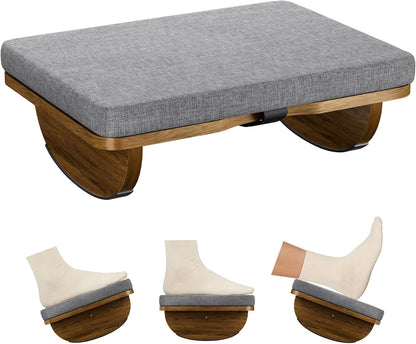 Ergonomic Wooden Foot Rest for Under Desk at Work