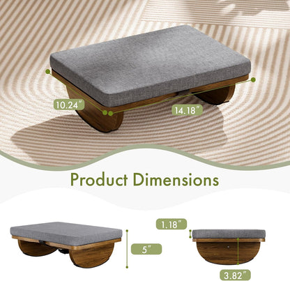 Ergonomic Wooden Foot Rest for Under Desk at Work