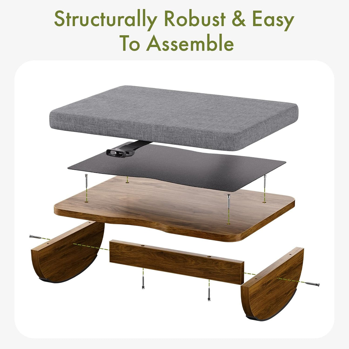 Ergonomic Wooden Foot Rest for Under Desk at Work