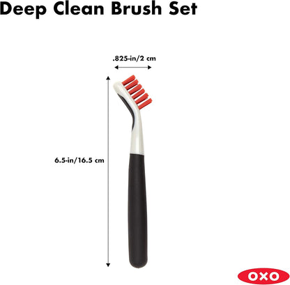 Good Grips Deep Clean Brush Set, Orange, Blue