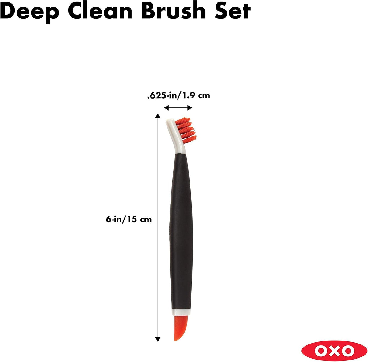 Good Grips Deep Clean Brush Set, Orange, Blue