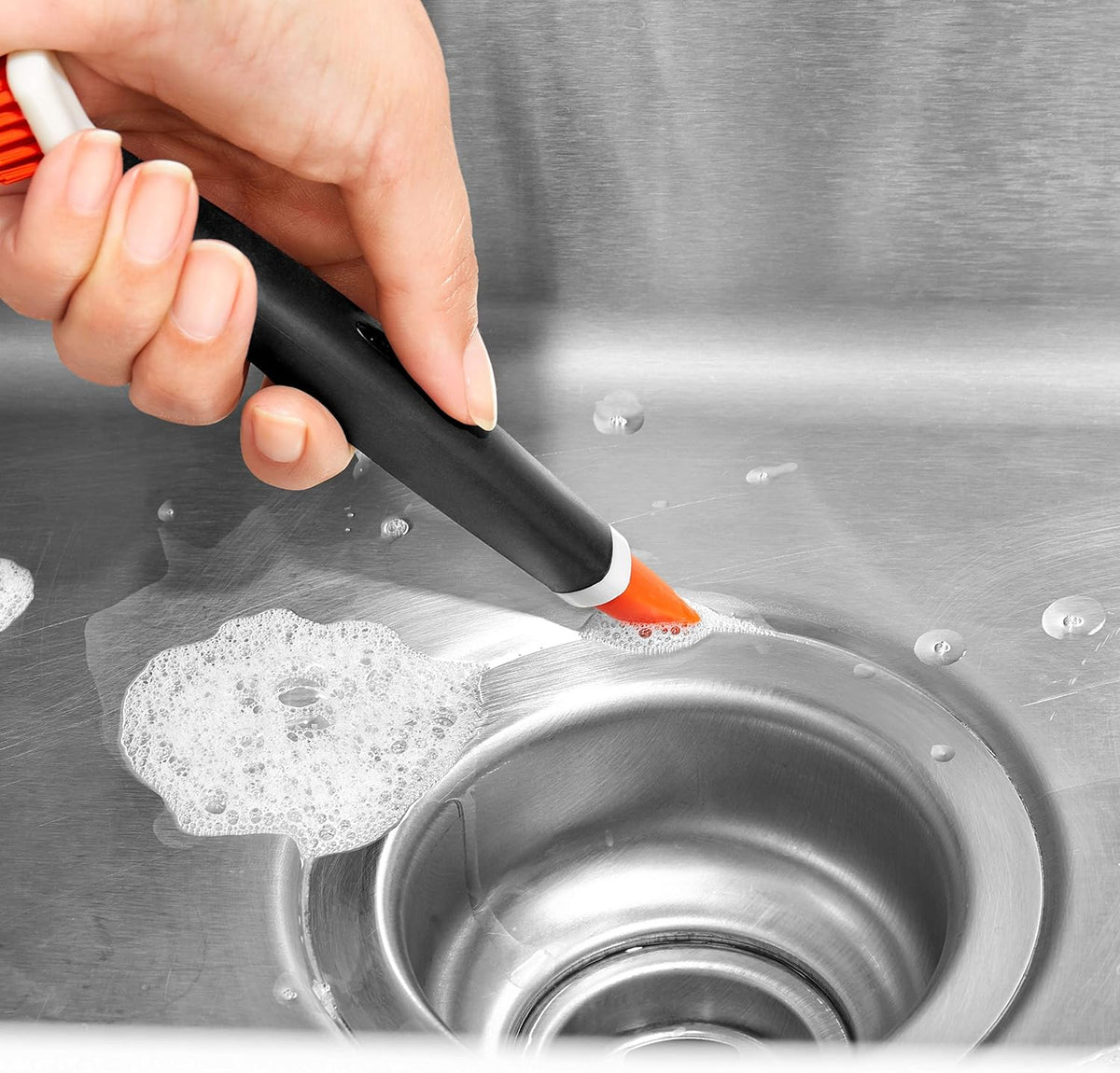 Good Grips Deep Clean Brush Set, Orange, Blue