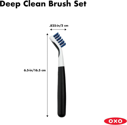 Good Grips Deep Clean Brush Set, Orange, Blue