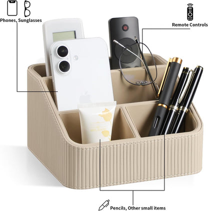 Small Remote Control Holder Bedside Nightstand Organizer Desk Caddy