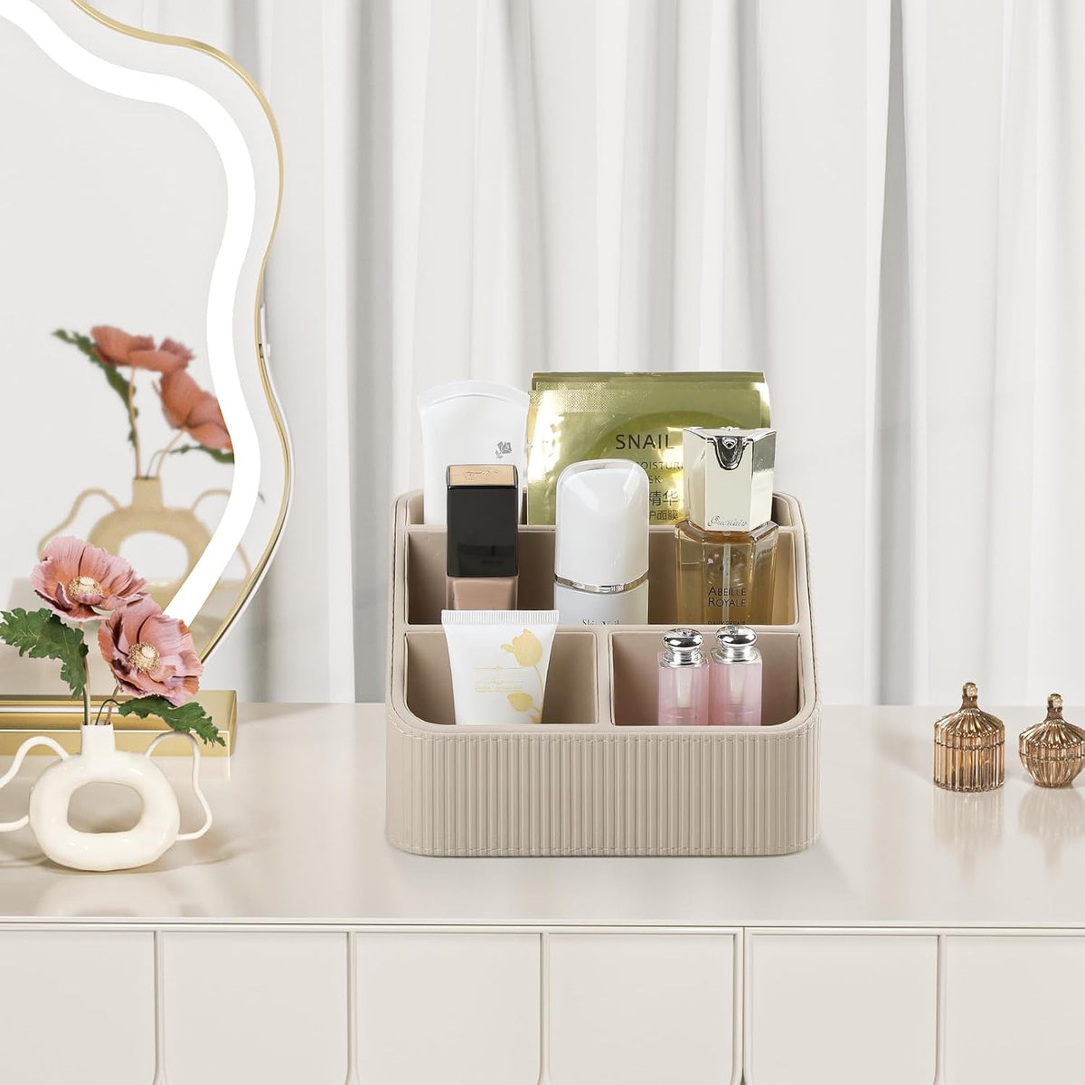 Small Remote Control Holder Bedside Nightstand Organizer Desk Caddy